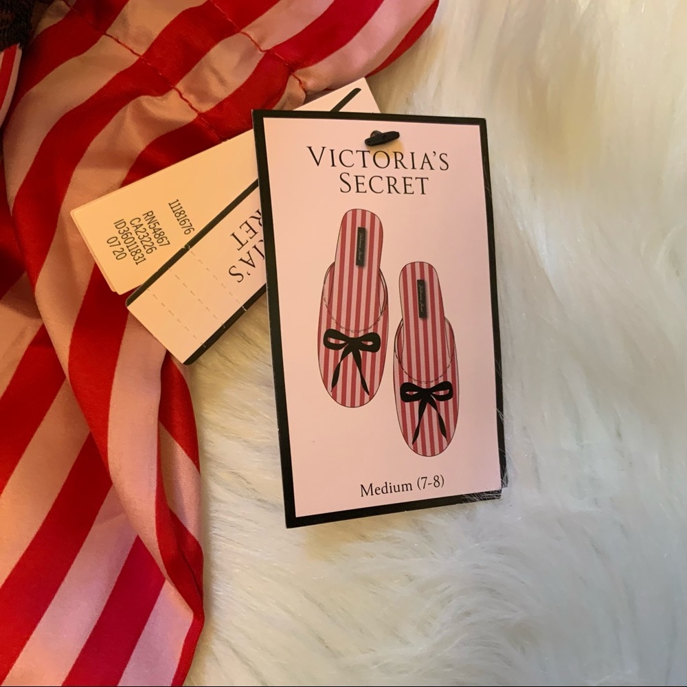 Victoria’s Secret Striped Slippers NWT 7-8 Medium - Picture 8 of 9